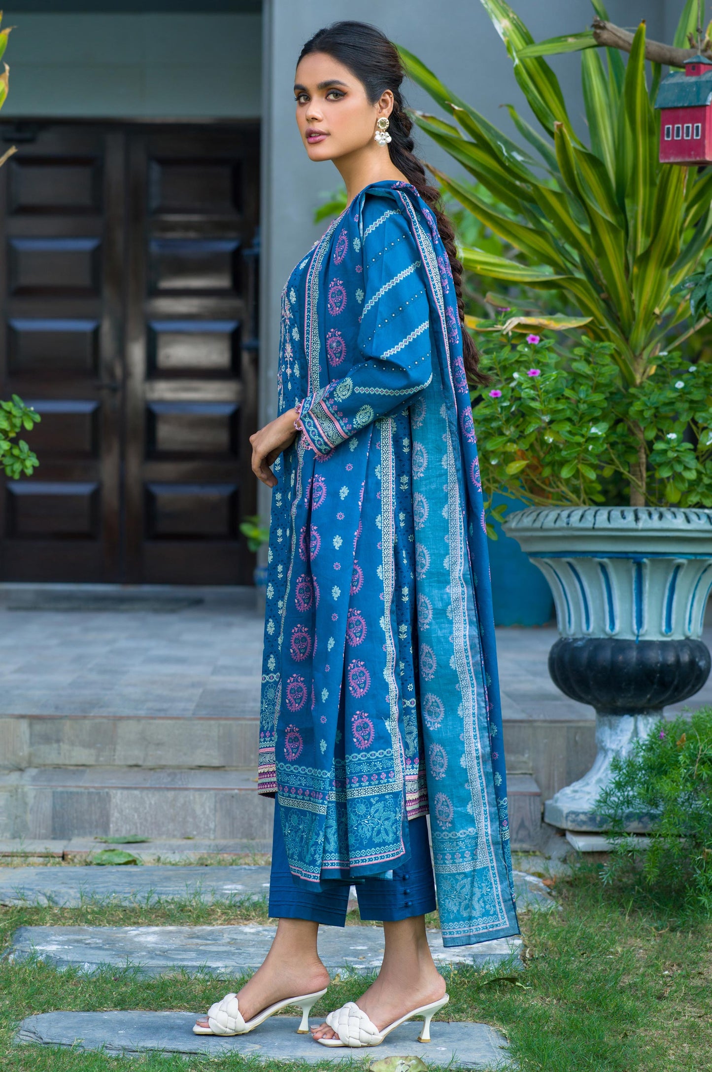 Stitched 3 Piece Embroidered Lawn Suit