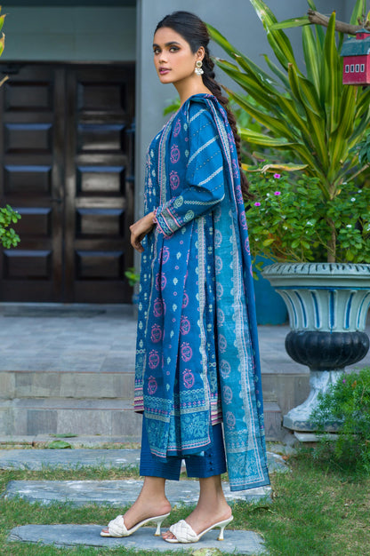 Stitched 3 Piece Embroidered Lawn Suit