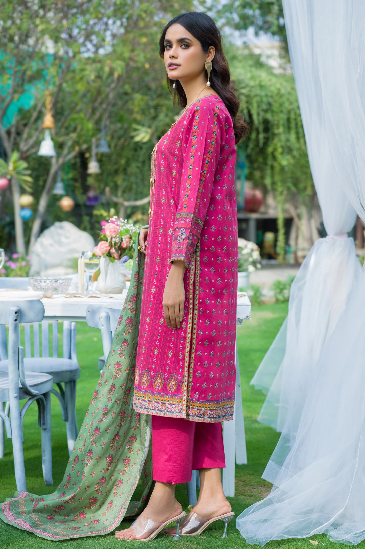 Stitched 3 Piece Printed Lawn Suit