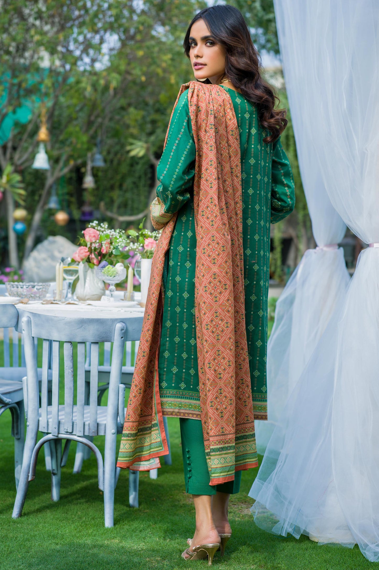Stitched 3 Piece Embroidered Lawn Suit