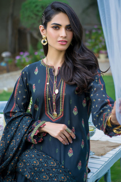 Stitched 3 Piece Printed Lawn Suit
