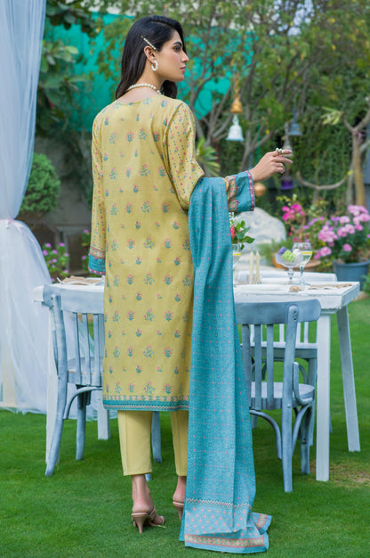 Stitched 3 Piece Printed Lawn Suit