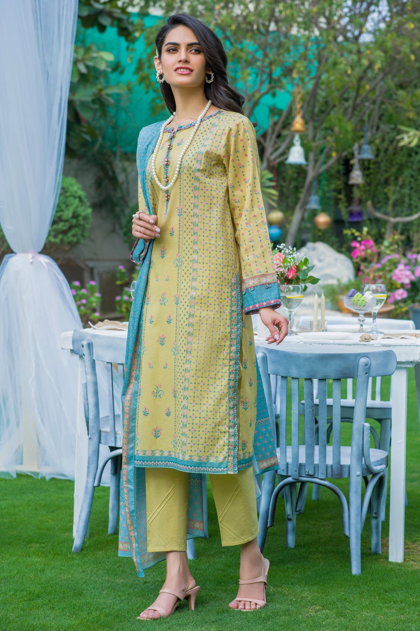 Stitched 3 Piece Printed Lawn Suit
