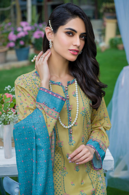 Stitched 3 Piece Printed Lawn Suit