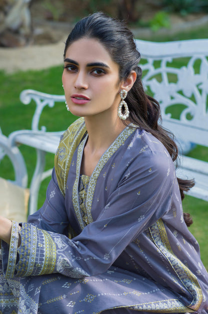 Stitched 3 Piece Printed Lawn Suit