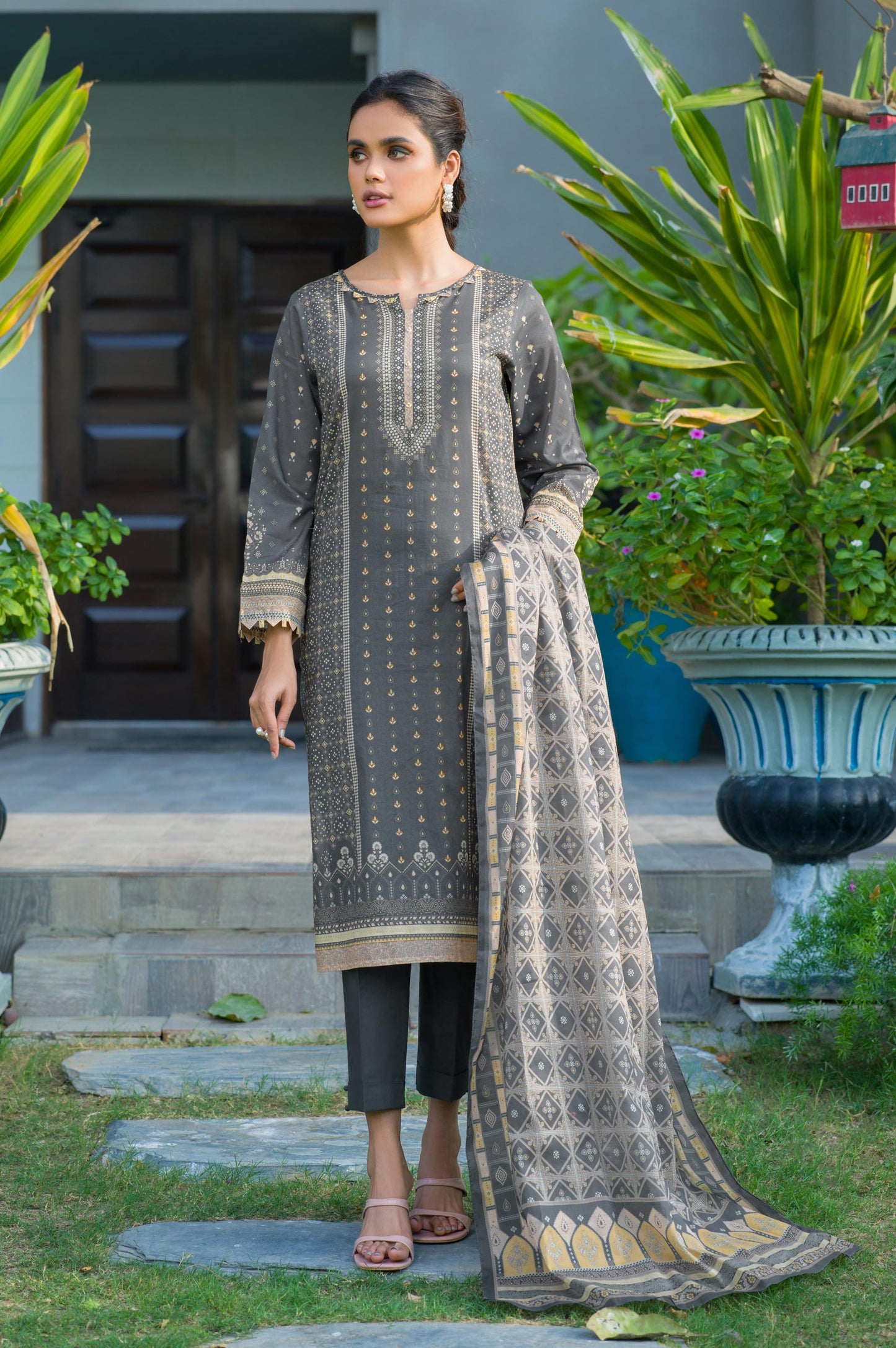 Stitched 3 Piece Printed Lawn Suit