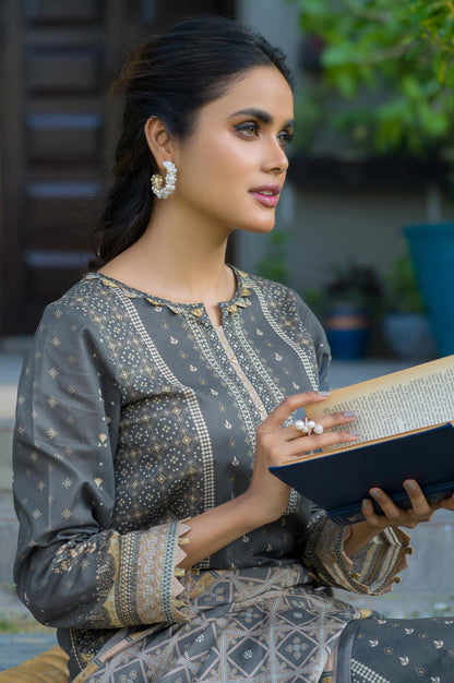 Stitched 3 Piece Printed Lawn Suit