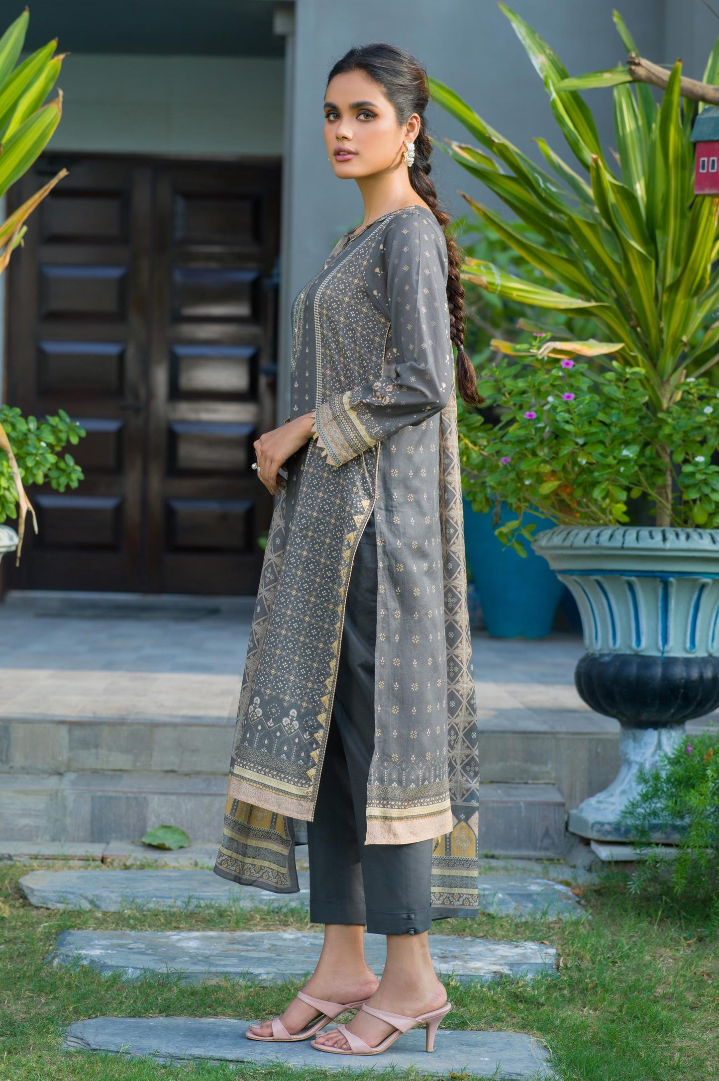 Stitched 3 Piece Printed Lawn Suit