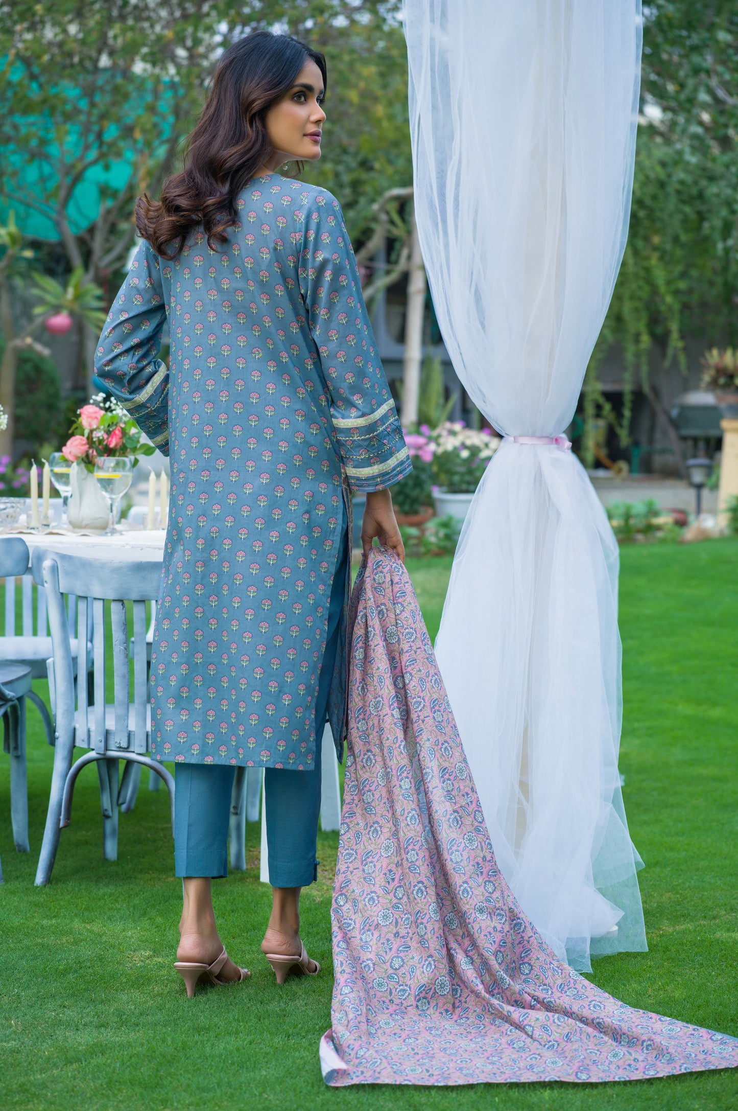 Stitched 3 Piece Embroidered Lawn Suit