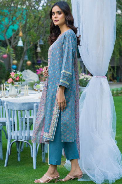 Stitched 3 Piece Embroidered Lawn Suit