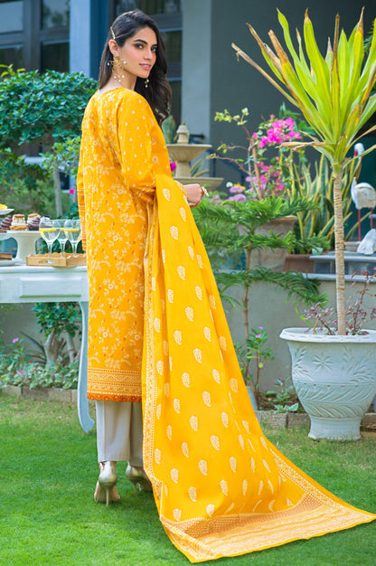 Stitched 3 Piece Embroidered Lawn Suit