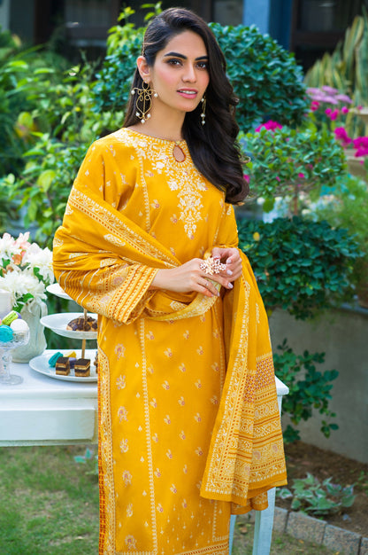 Stitched 3 Piece Embroidered Lawn Suit