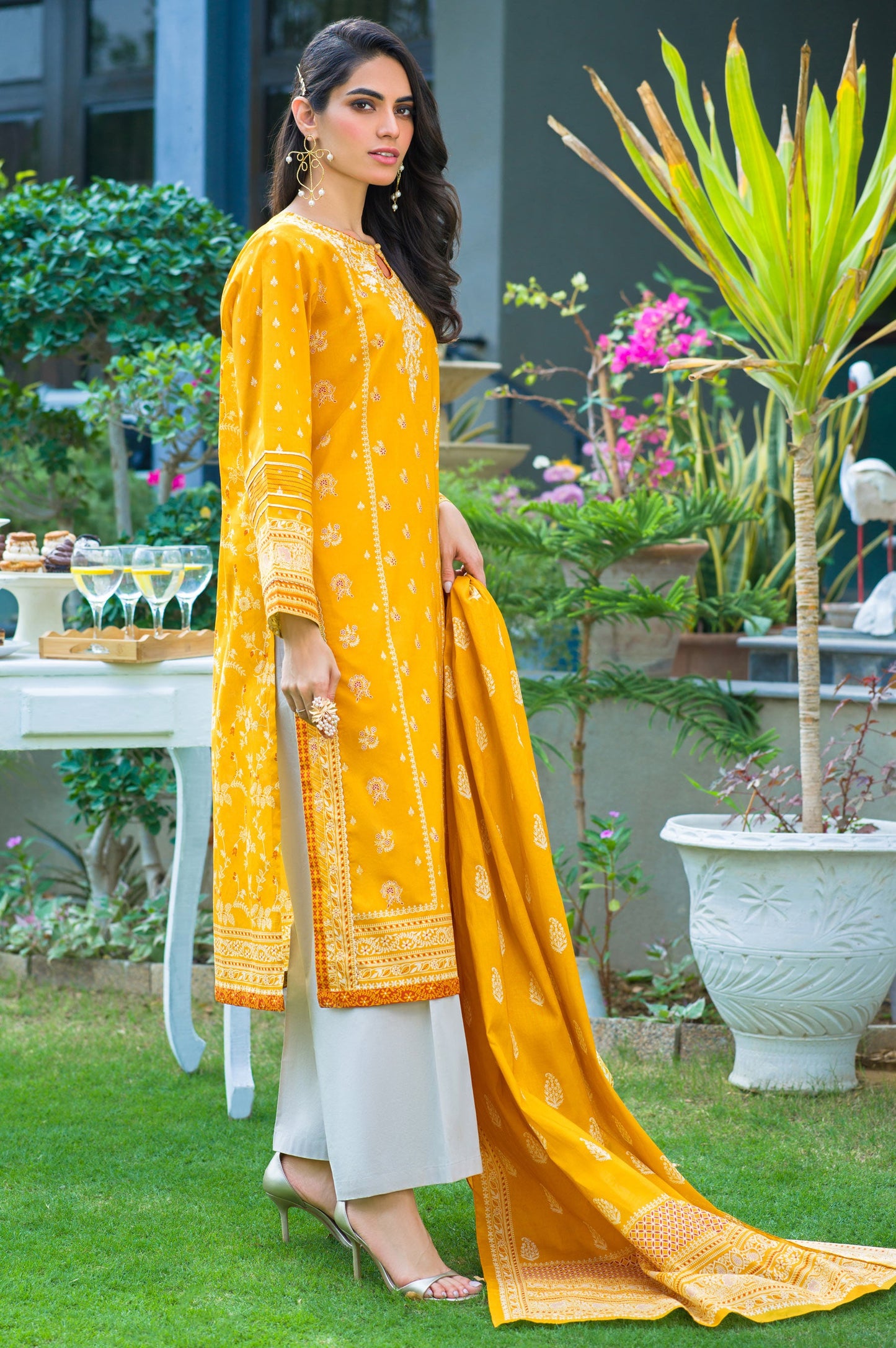 Stitched 3 Piece Embroidered Lawn Suit
