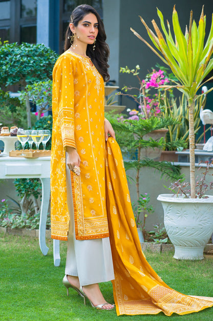 Stitched 3 Piece Embroidered Lawn Suit