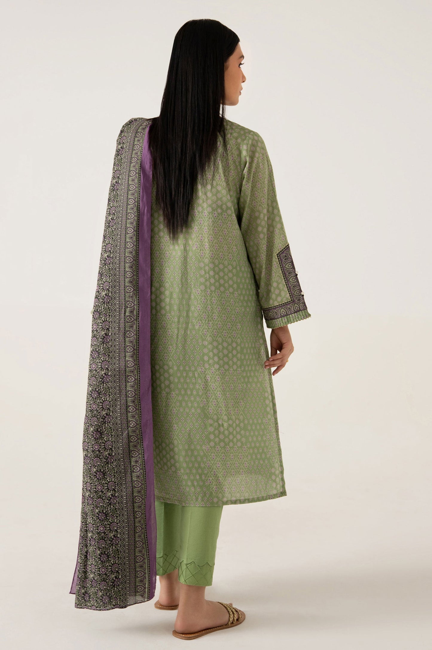 Stitched 3 Piece Embroidered Lawn Suit