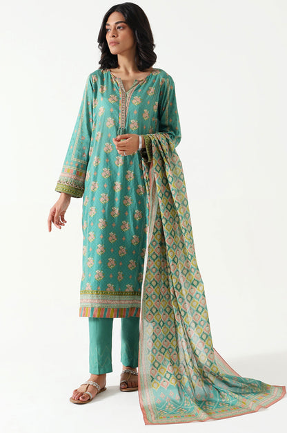 Stitched 3 Piece Printed Lawn Suit