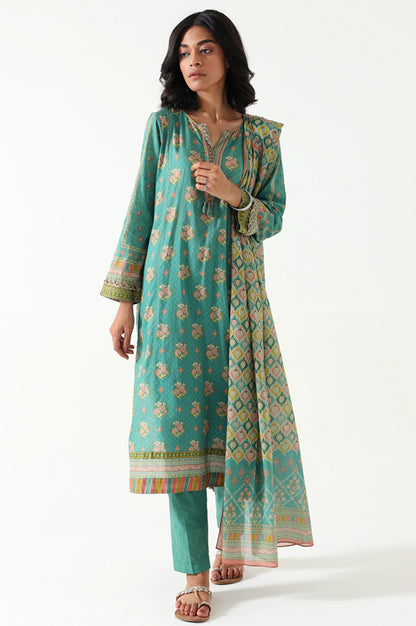 Stitched 3 Piece Printed Lawn Suit