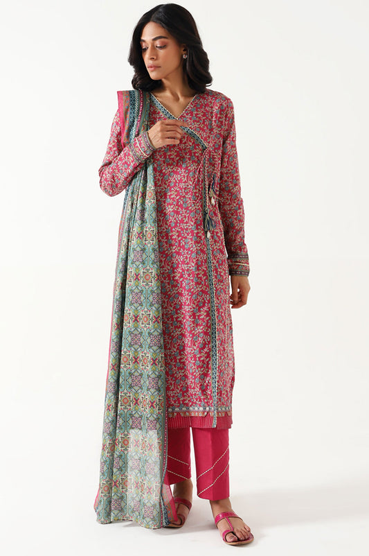 Unstitched 3 Piece Printed Lawn Suit