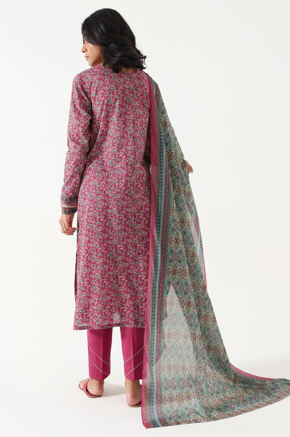 Stitched 3 Piece Printed Lawn Suit