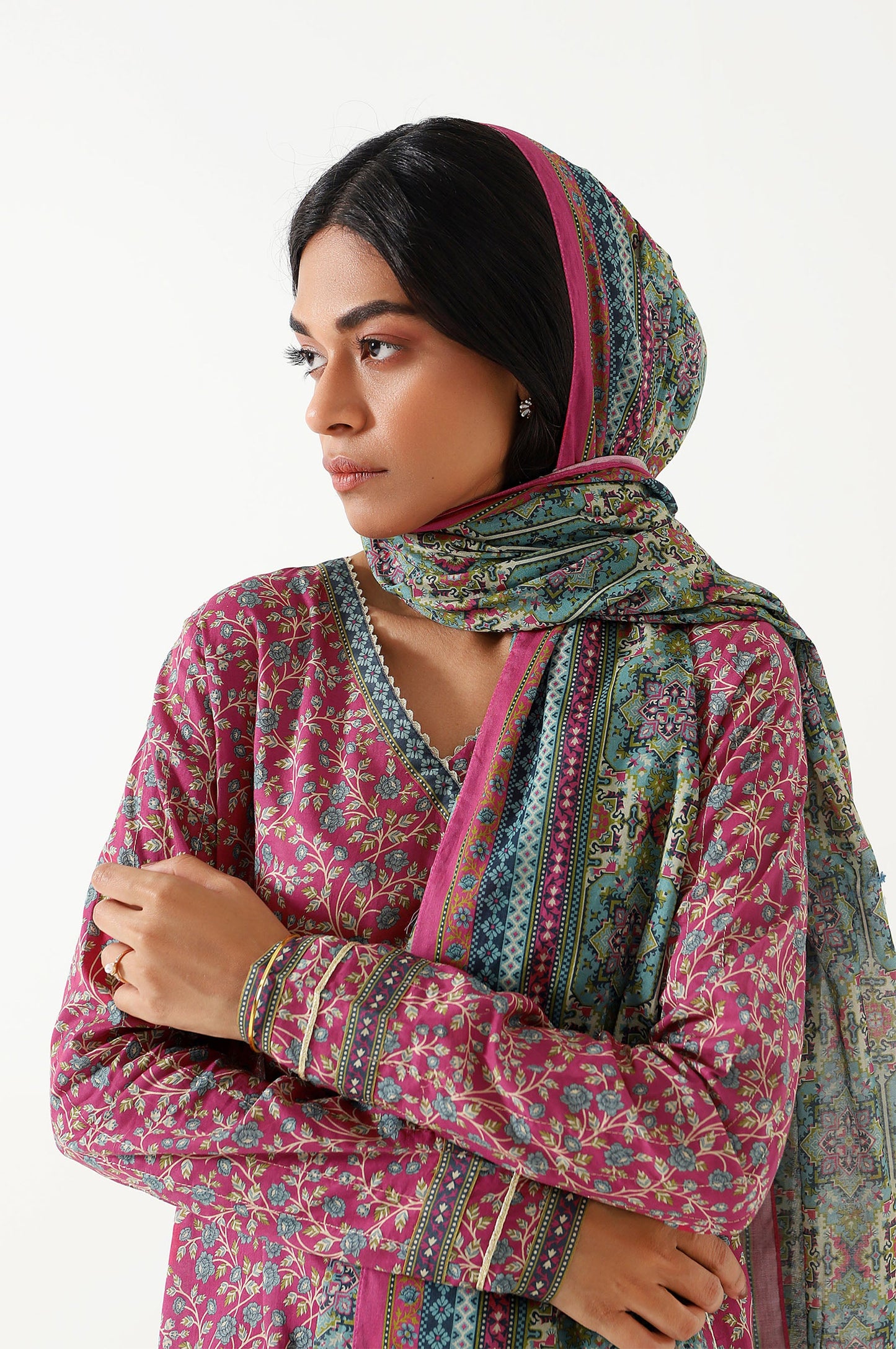 Stitched 3 Piece Printed Lawn Suit