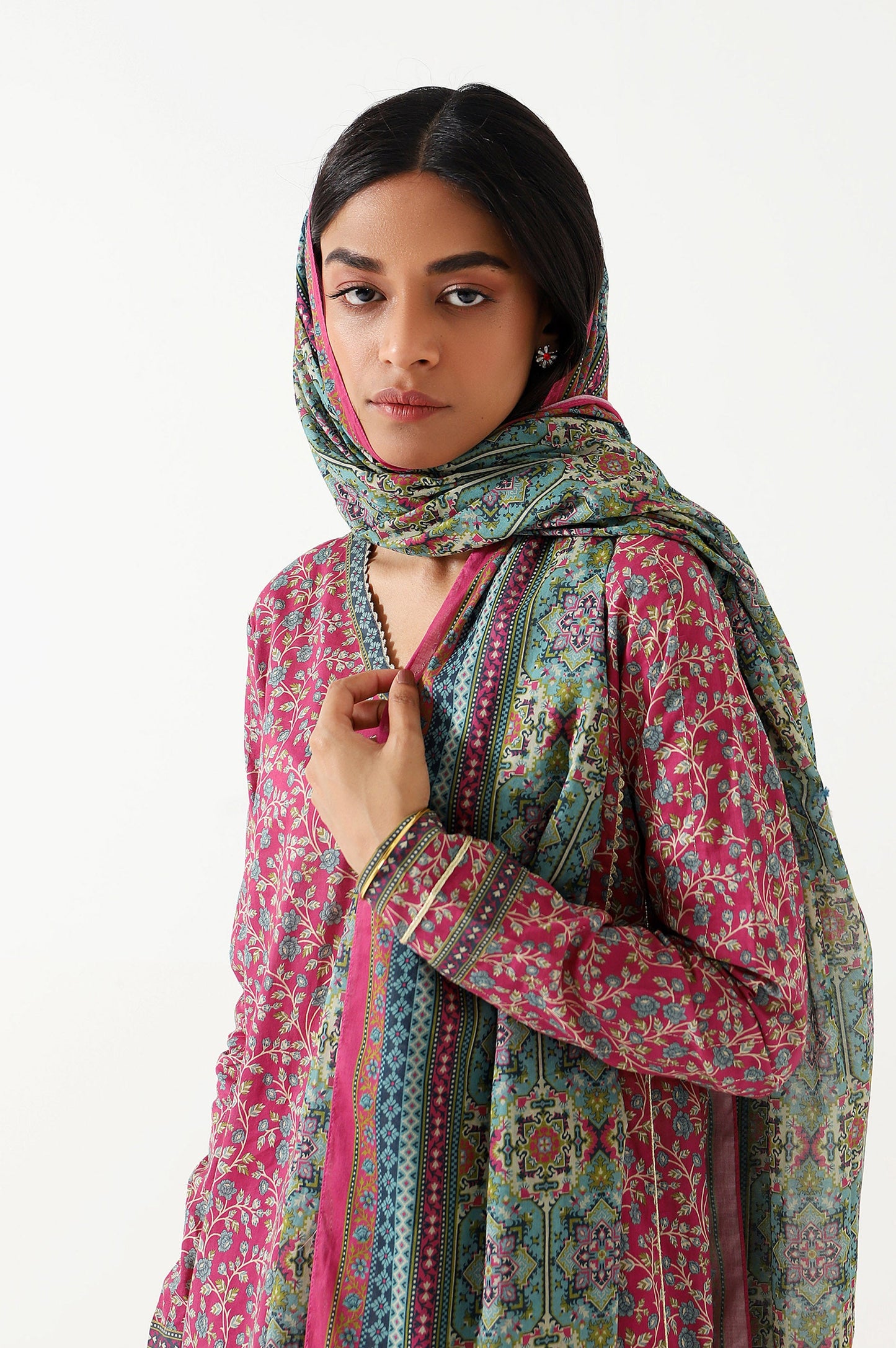 Stitched 3 Piece Printed Lawn Suit