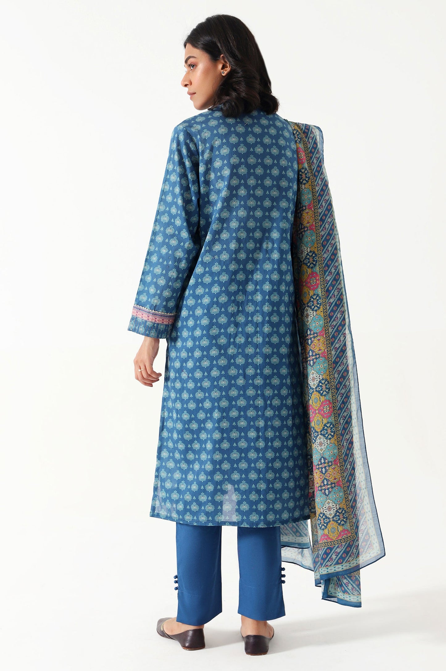Stitched 3 Piece Embroidered Lawn Suit
