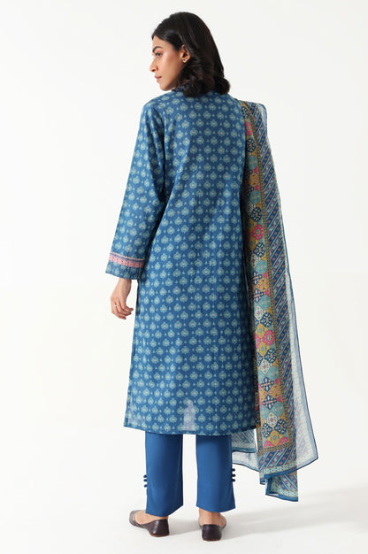 Stitched 3 Piece Embroidered Lawn Suit