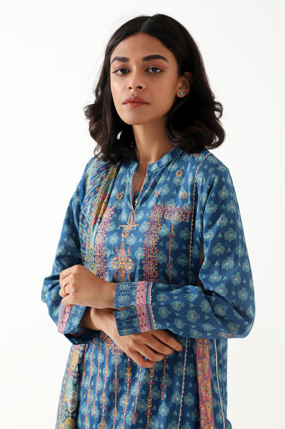 Stitched 3 Piece Embroidered Lawn Suit