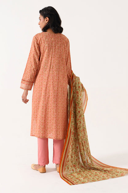 Stitched 3 Piece Embroidered Lawn Suit