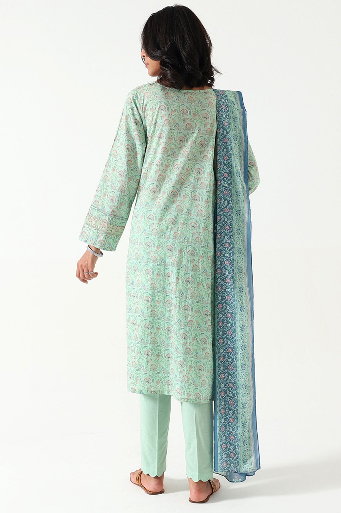 Stitched 3 Piece Embroidered Lawn Suit