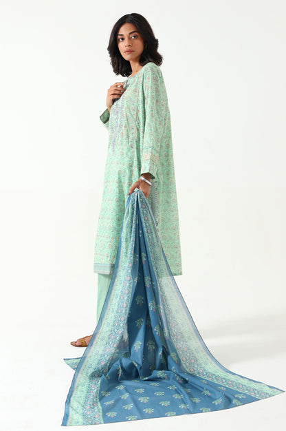 Stitched 3 Piece Embroidered Lawn Suit