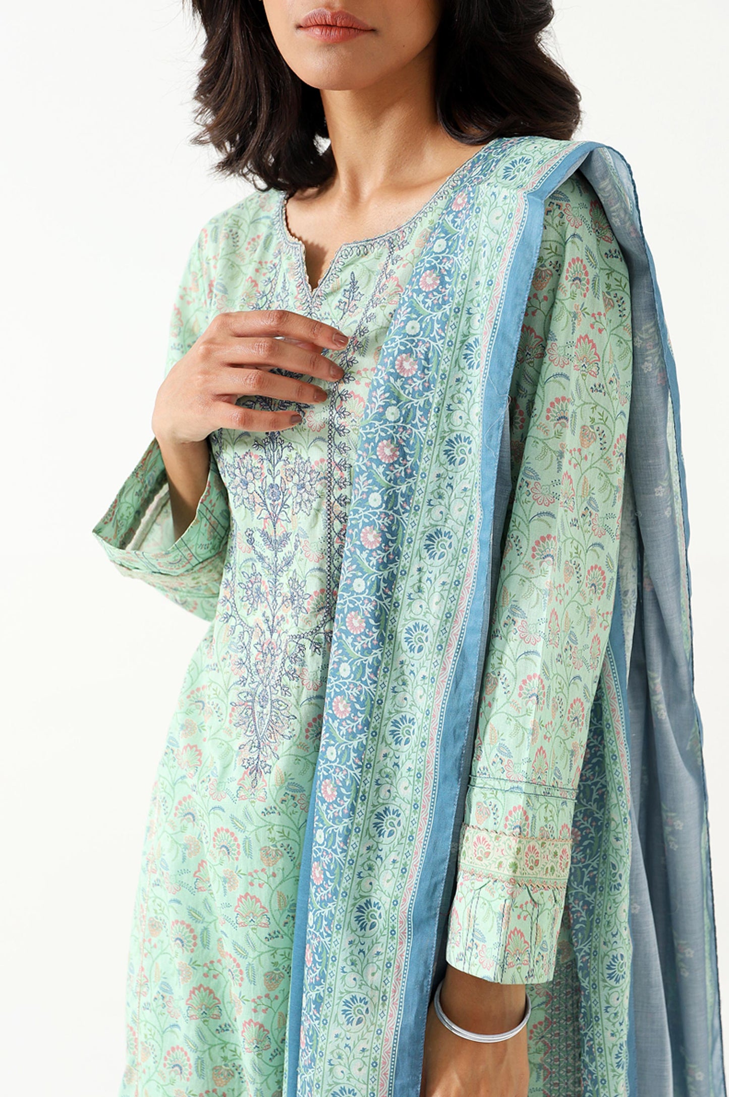Stitched 3 Piece Embroidered Lawn Suit