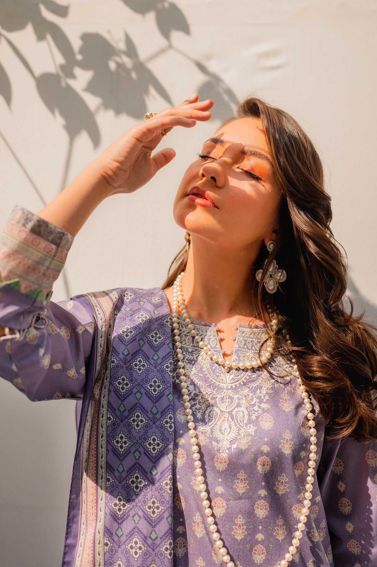 Stitched 3 Piece Embroidered Lawn with Cotton Net Suit