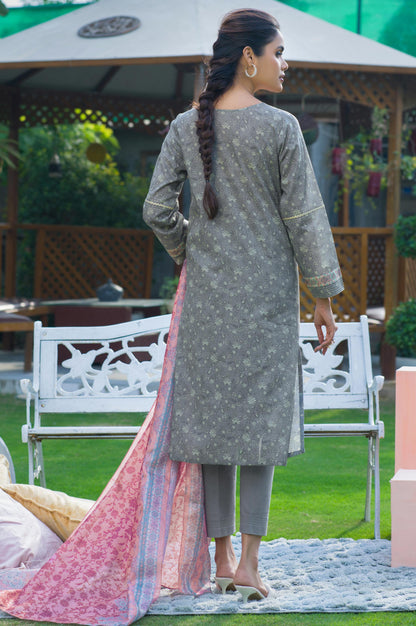 Stitched 3 Piece Embroidered Lawn with Kotta Cotton Suit