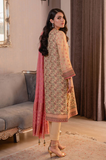 Stitched 3 Piece Jacquard Suit