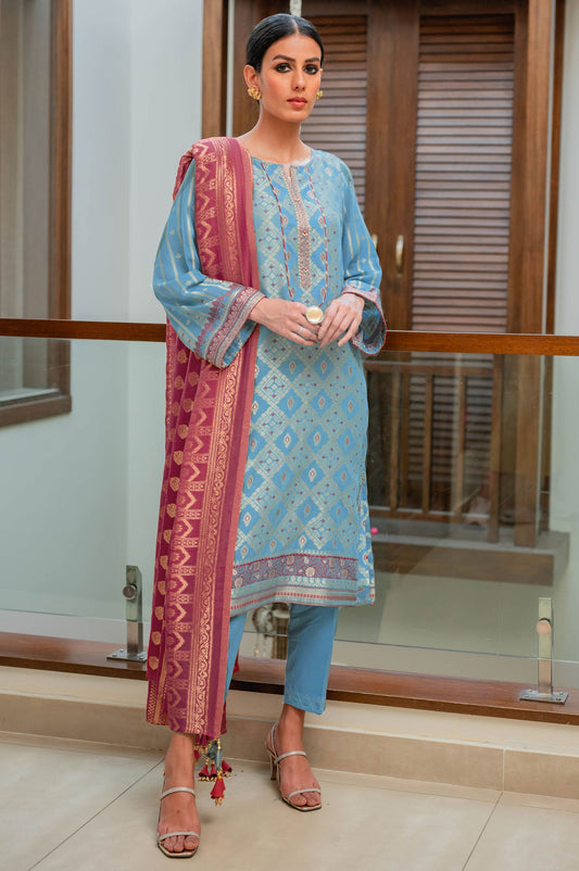 Stitched 3 Piece Jacquard Suit