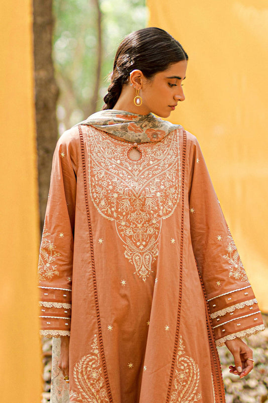 Unstitched 3 Piece Emroidered Cambric Suit