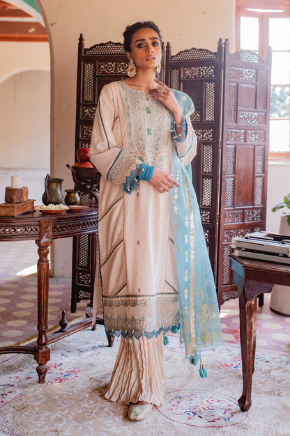 Unstitched 3 Piece Dyed Maysuri Jacquard Suit