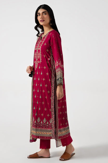 Stitched 3 Piece Embroidered Lawn Suit