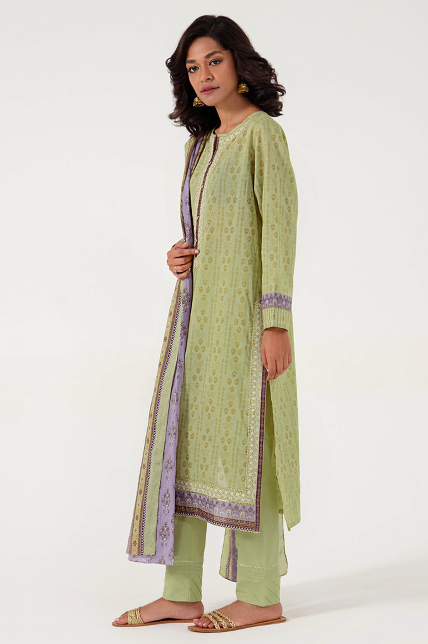 Stitched 3 Piece Embroidered Lawn Suit