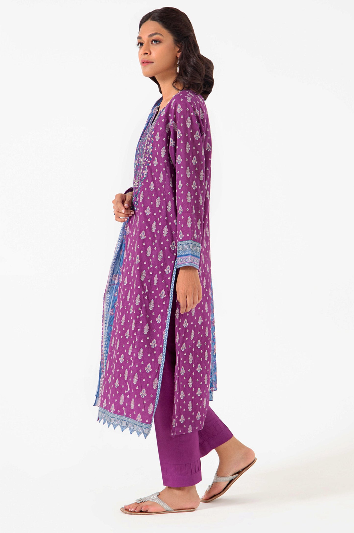 Stitched 3 Piece Embroidered Lawn Suit