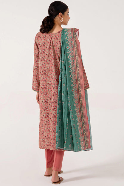 Stitched 3 Piece Embroidered Lawn Suit
