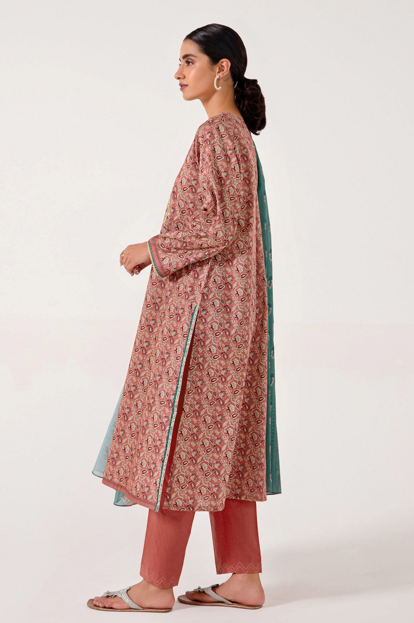 Stitched 3 Piece Embroidered Lawn Suit