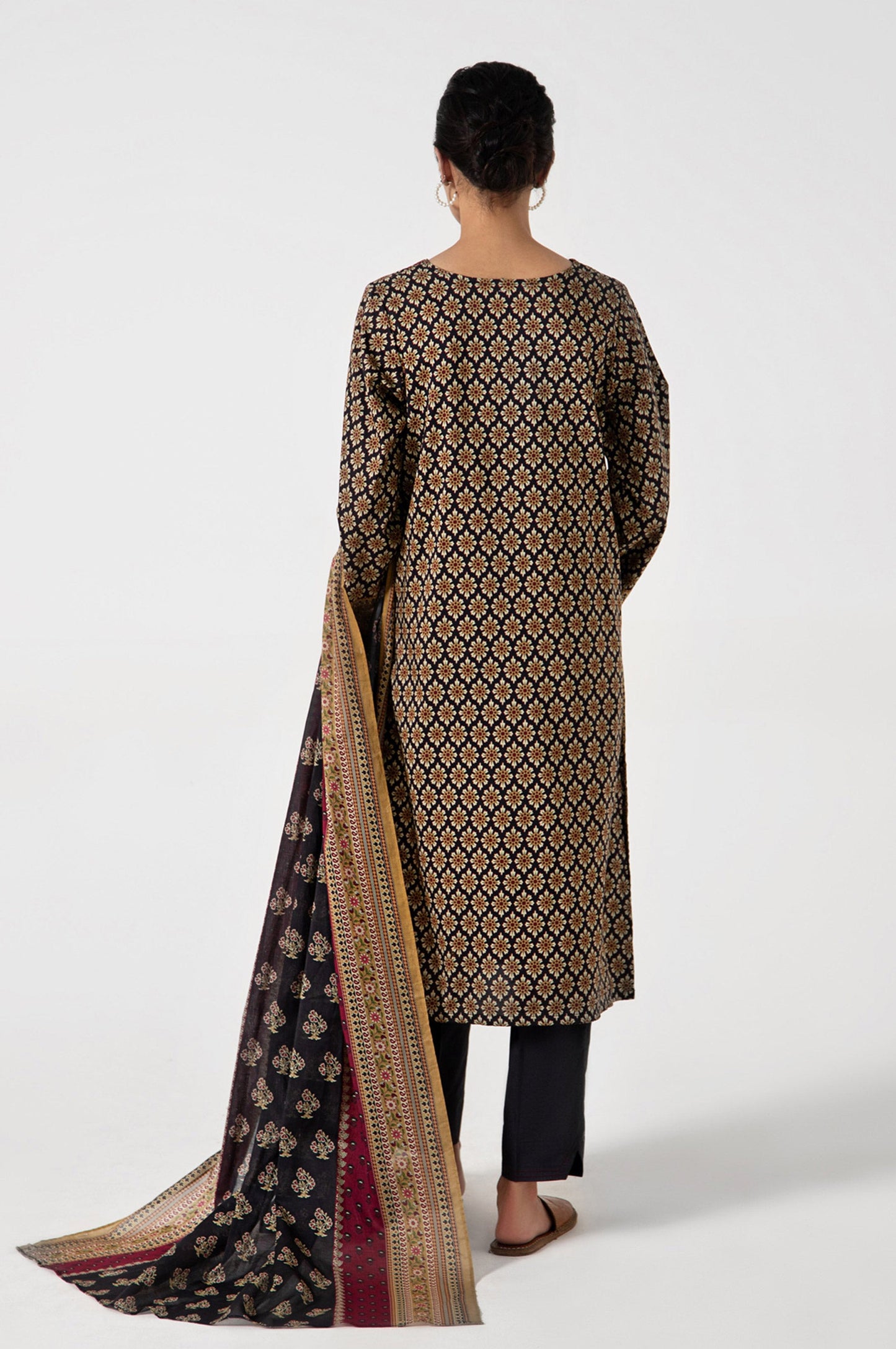 Stitched 3 Piece Embroidered Lawn Suit