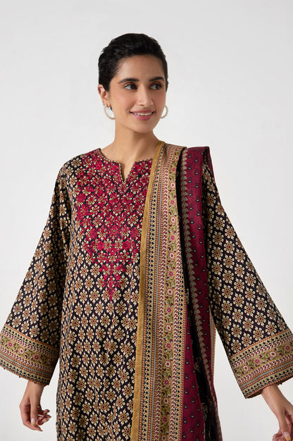 Stitched 3 Piece Embroidered Lawn Suit