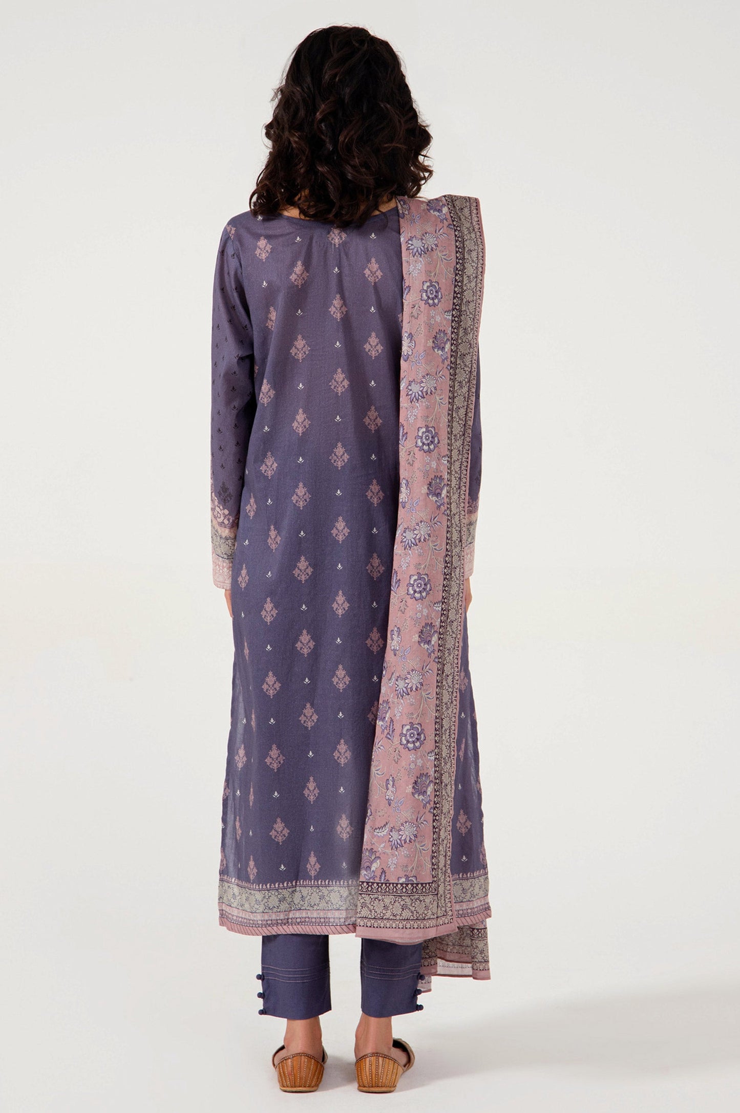 Stitched 3 Piece Embroidered Lawn with Cotton Net Suit