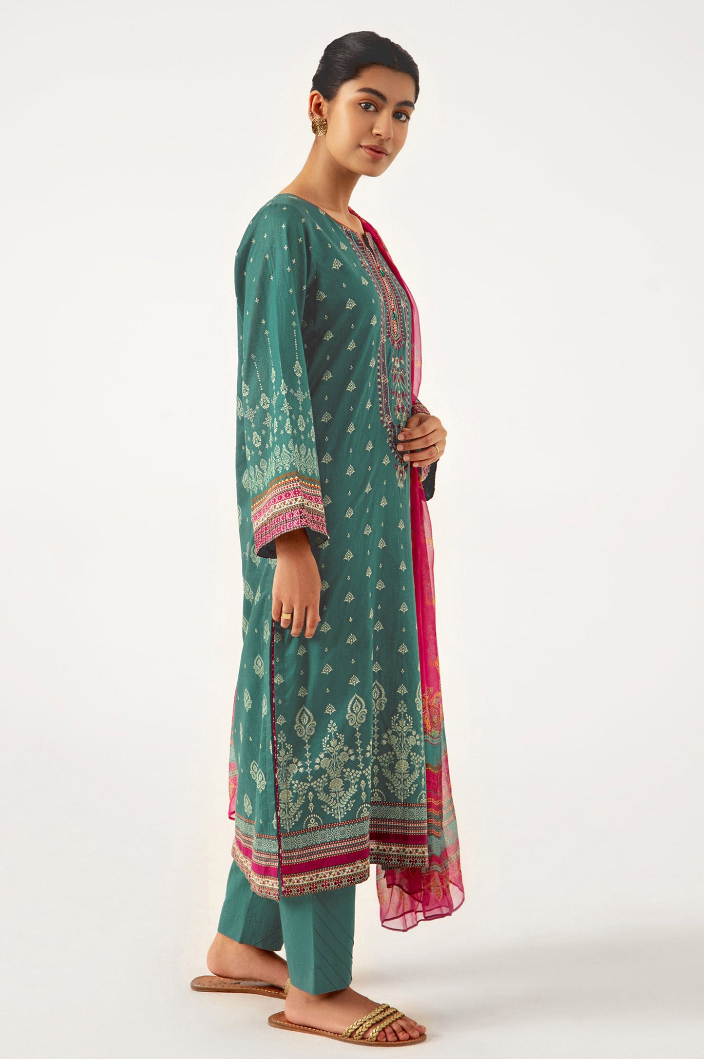 Stitched 2 Piece Embroidered Lawn Suit