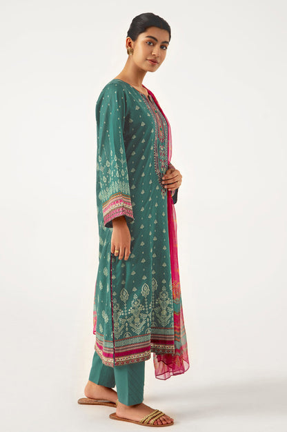 Stitched 2 Piece Embroidered Lawn Suit
