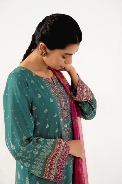 Stitched 2 Piece Embroidered Lawn Suit