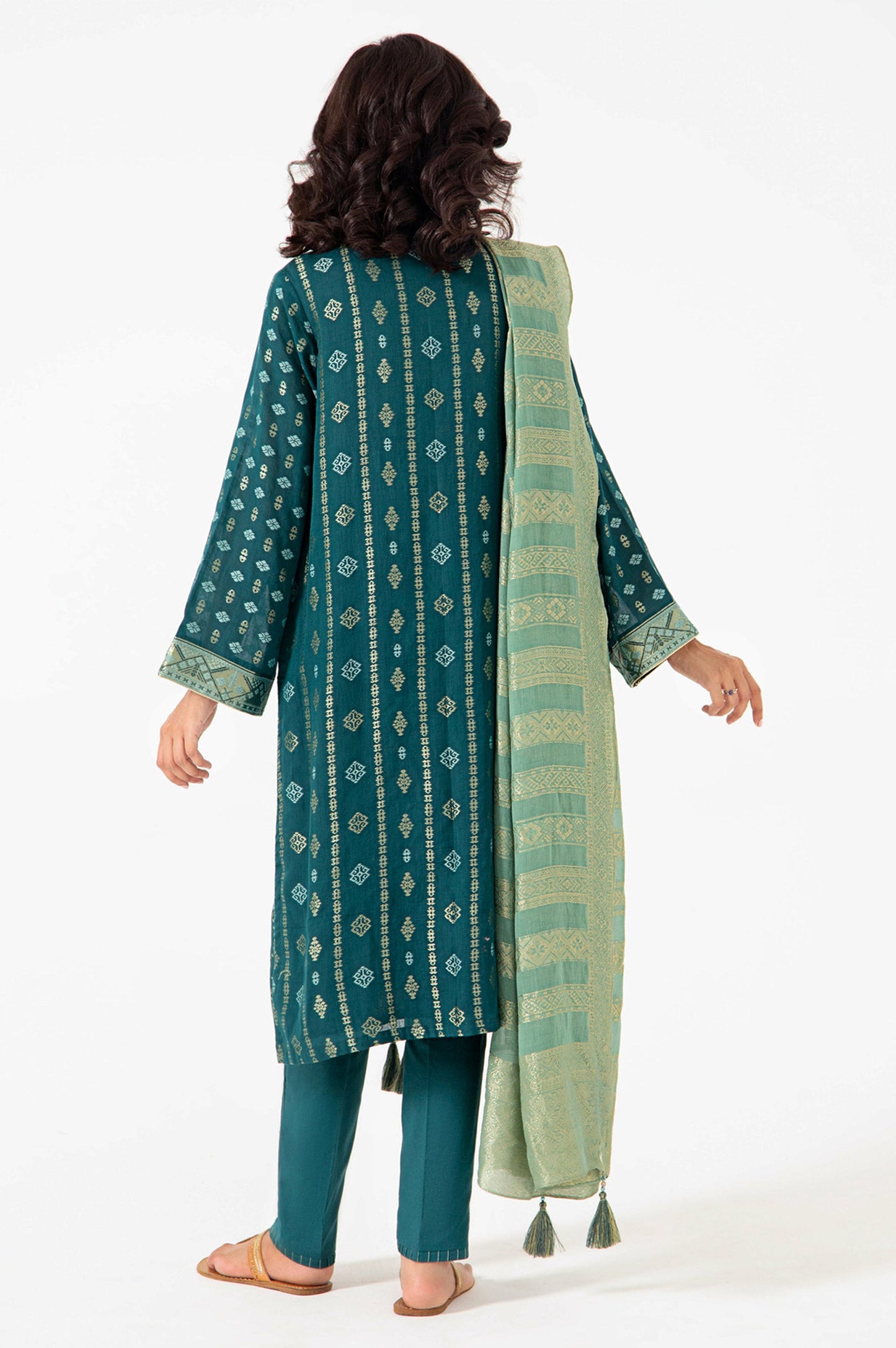 Stitched 3 Piece Dyed Jacquard Suit